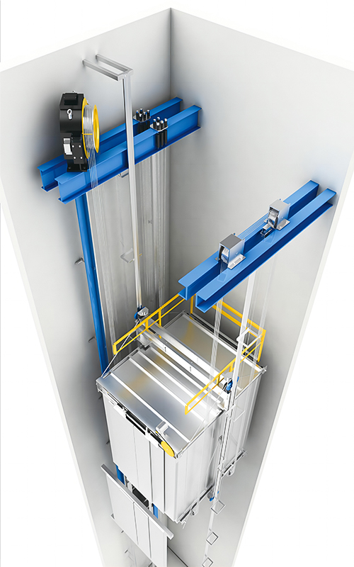 NF-HJ03 1600kg ~ 10000kg monte-charge sans salle des machines en acier inoxydable délié